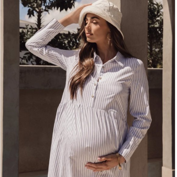 NWT - LEGOE. HERITAGE SIENNA SHIRTDRESS Maternity - Size 3 ( USA 8-10) - Picture 2 of 5